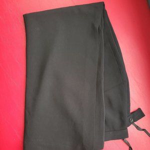 Black full length straight skirt